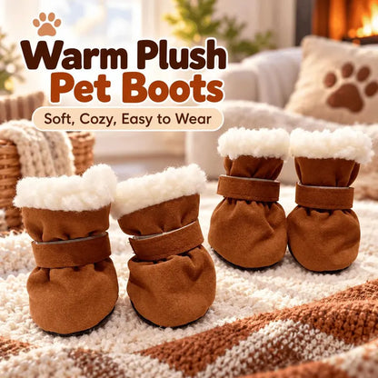 Soft Velvet Puppy Booties, Warm Non-Slip Paw Covers for Small Dogs 🐾