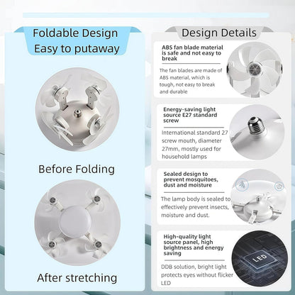 2026 New E27 Socket Ceiling Fan Light 💨 2-in-1 Fan Light