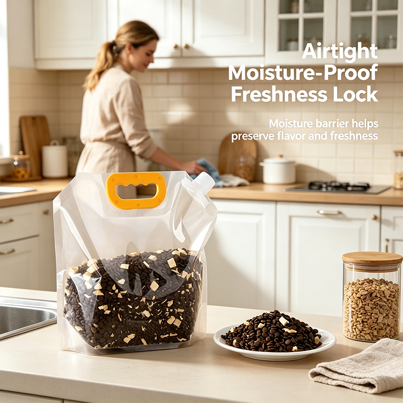 Reusable moisture resistant dry food storage bag