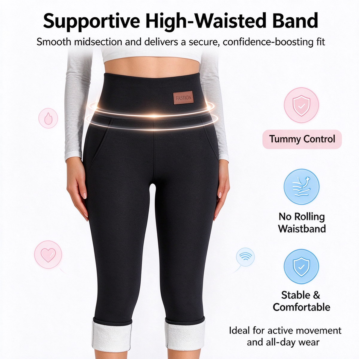 Women's -Lined Leggings, Soft and Stretchy Tights with a Thick, Soft, and Warm Lining 👖