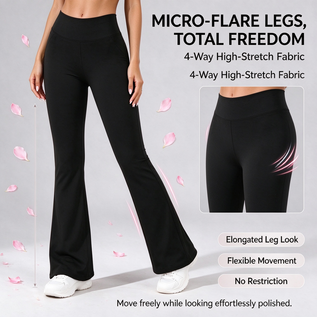 Women's Soft High-Stretch Micro-Flare Yoga Pants - Activewear Dance Athleisure 🧘‍♀️