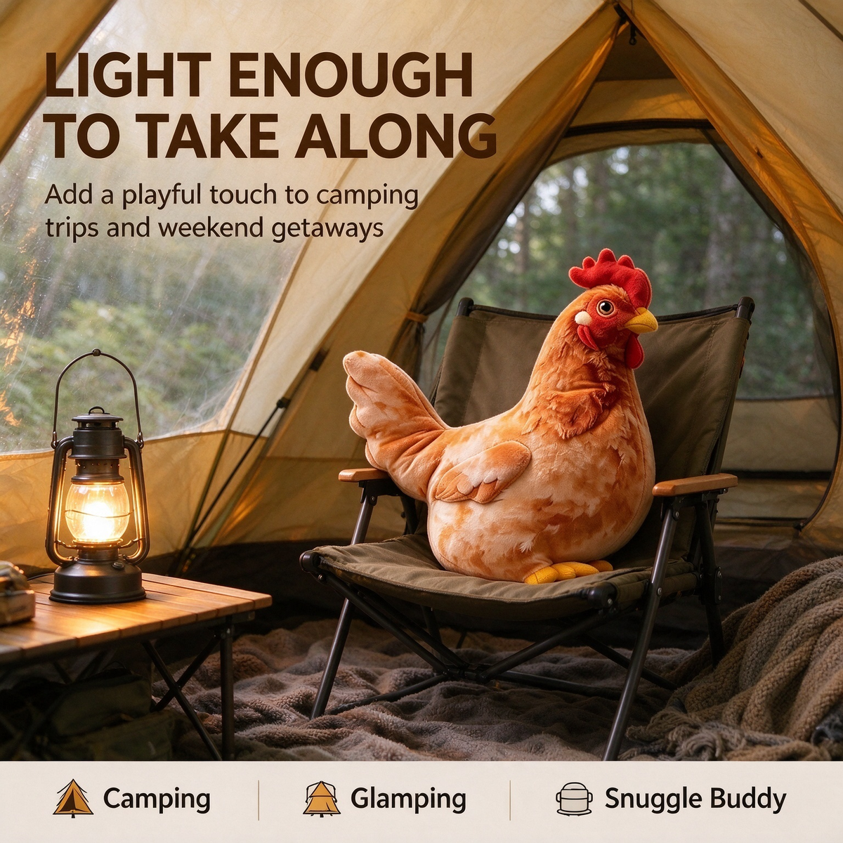 Chicken-Shaped Plush Pillow - Cute Hen Stuffed Animal 🐔
