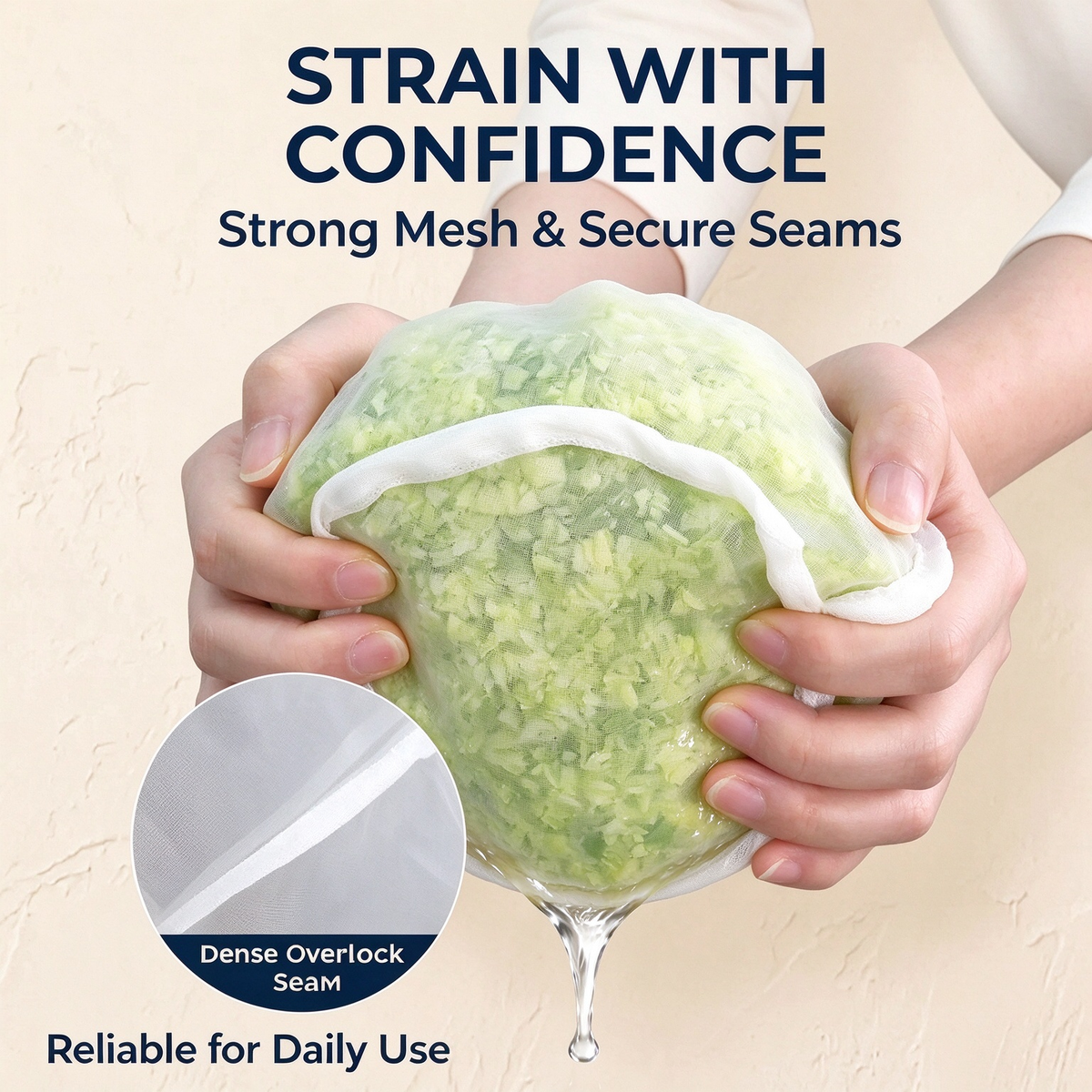 3 Pcs Bowl-Shaped Nylon Nut Milk Bag, Reusable Strainer Bags 🥣