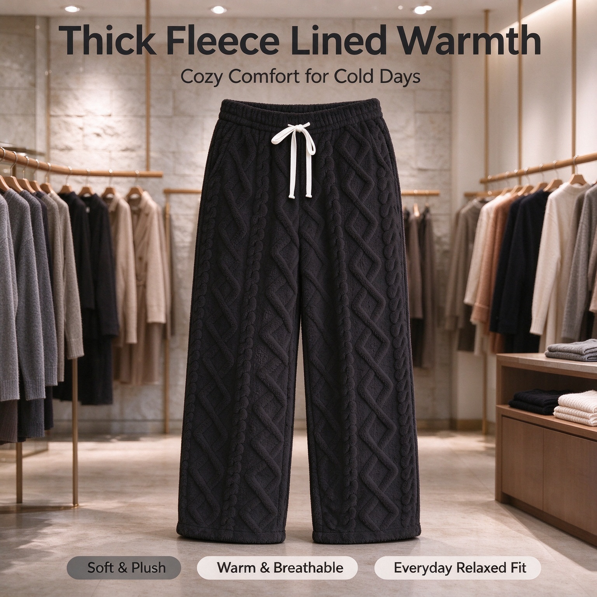 Winter Women's Lamb Fleece Long Pants - Ultra-Plush Lined All-Day Warmth Tech 🐑👖