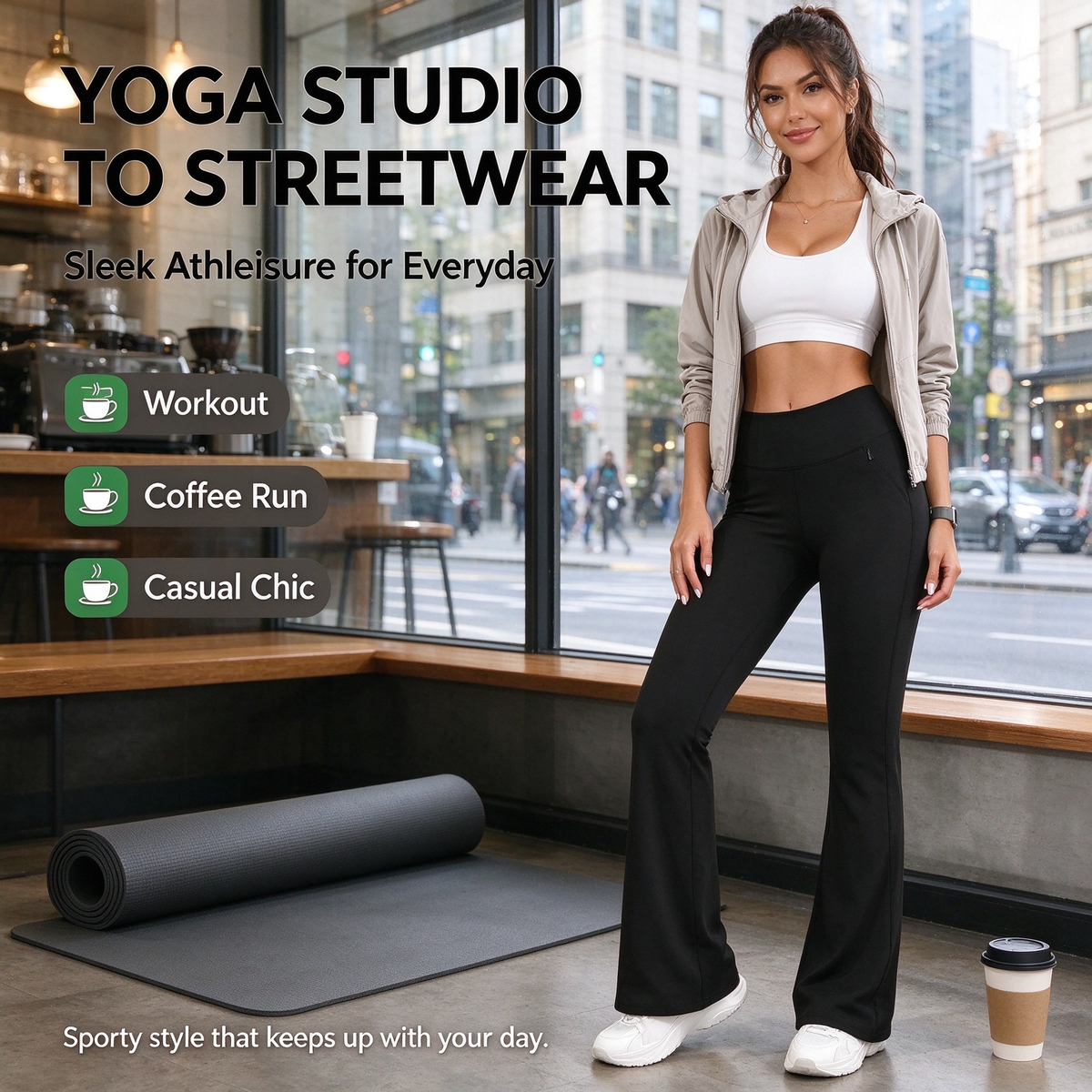 Women's Soft High-Stretch Micro-Flare Yoga Pants - Activewear Dance Athleisure 🧘‍♀️