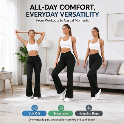 Women's Soft High-Stretch Micro-Flare Yoga Pants - Activewear Dance Athleisure 🧘‍♀️