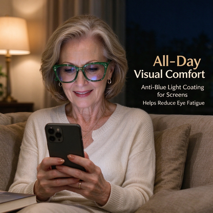 Progressive Photochromic Readers for Women, Pink Square Multifocal Reading Glasses 👓
