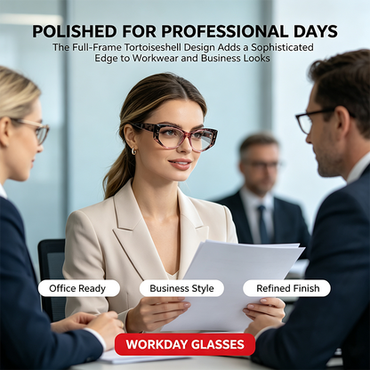 Women's Reading Glasses Anti-Blue Light Full Frame Square, Non-Prescription 👓