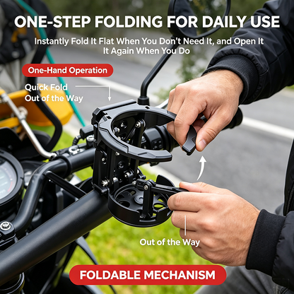 Bike Water Holder, Rotating Bottle Cage, Foldable Cup Mount Adjustable Folding Design🚴
