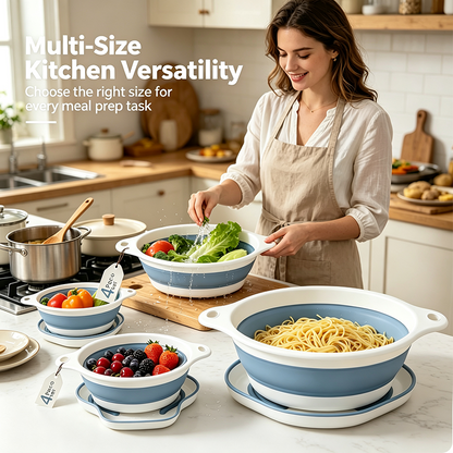Collapsible Colanders 3-Pack Sturdy Kitchen Strainer Set 🥗