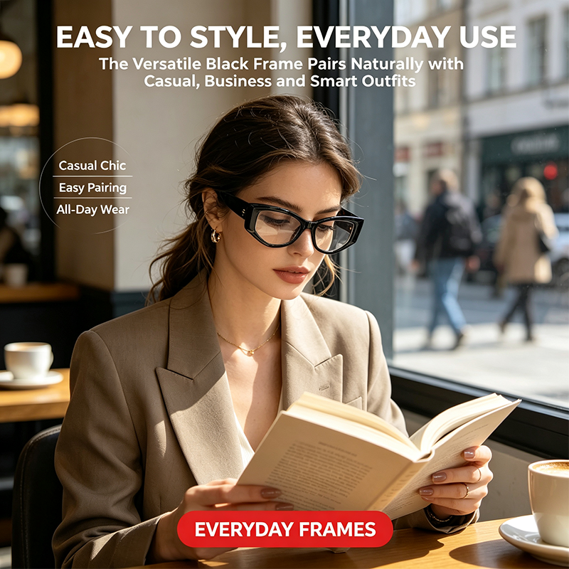 Women's Reading Glasses Anti-Blue Light Full Frame Square, Non-Prescription 👓