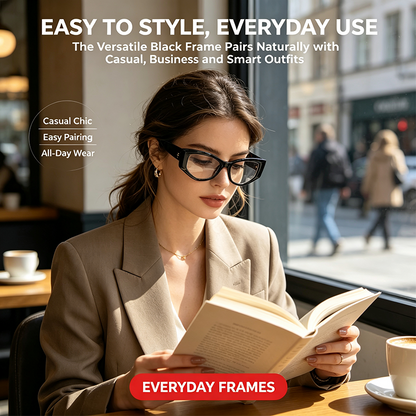 Women's Reading Glasses Anti-Blue Light Full Frame Square, Non-Prescription 👓