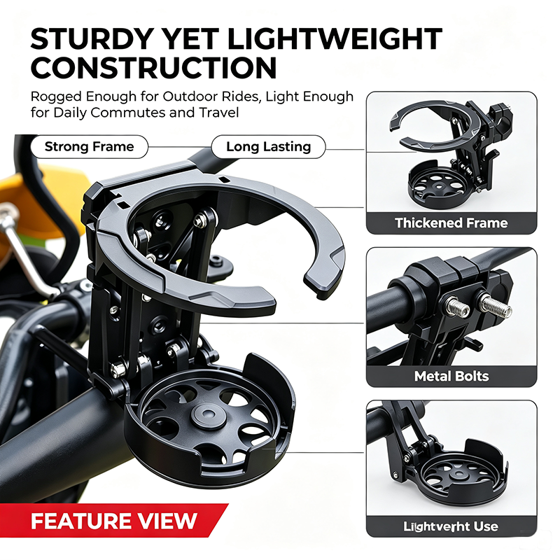 Bike Water Holder, Rotating Bottle Cage, Foldable Cup Mount Adjustable Folding Design🚴