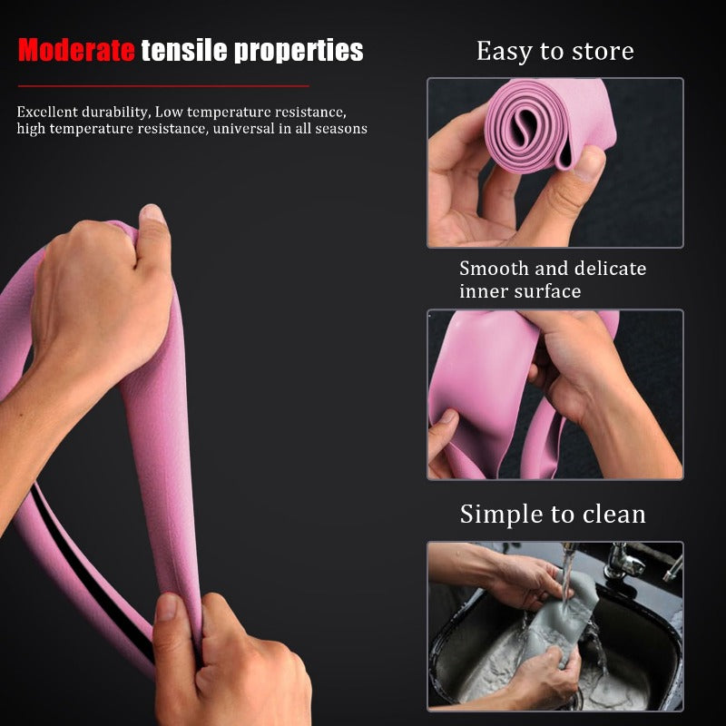 Universal Silicone Steering Wheel Cover, Non-Slip Soft Grip All Season Car 🚗