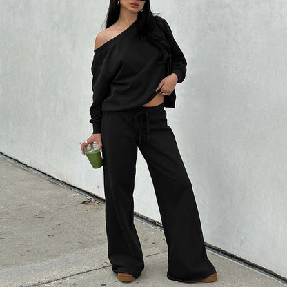 Women's Long Sleeve Jumper & Pants, 2 Piece Outfit Set, Fall Basic Sweatsuit Outfits, Clothes 🧥👖