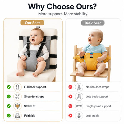 Portable Baby Seat Harness for Dining Chairs, Foldable Toddler Safety Seat🧸