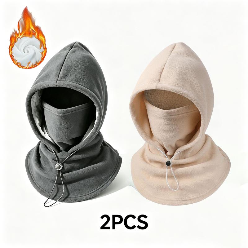 2-Piece Integrated Flannel Warm Face Mask and Hat, Windproof and Warm🌬️