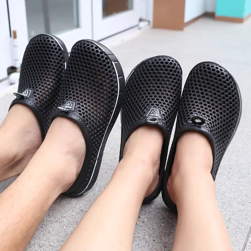 Unisex Quick-Dry Mesh Slip-On Mules,Breathable Work Shoes for Garden, Shower, Travel & Outdoor👟💨