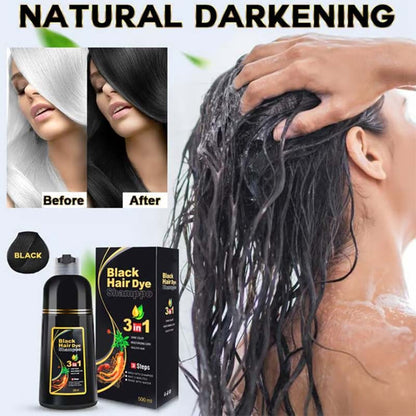 3-In-1 Hair Dye Shampoo, Gray Hair Coverage🧴