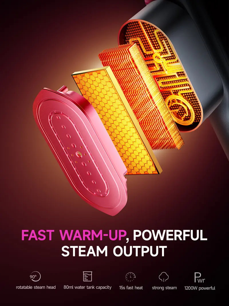 Garment Steamer for Clothes, Portable Travel Clothing Steamer Iron, 7 Mode with LED💨