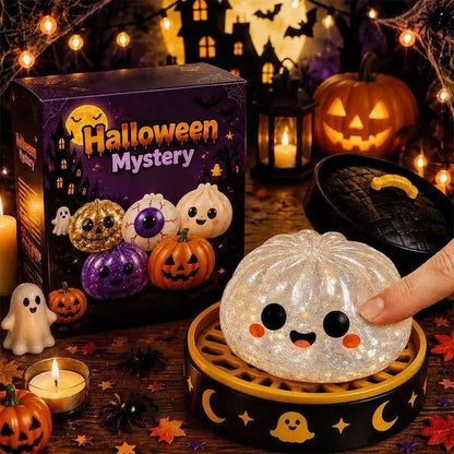 Cute Halloween scary ghost Marukosqueeze toy set, portable stressrelief hand squeeze toys👻