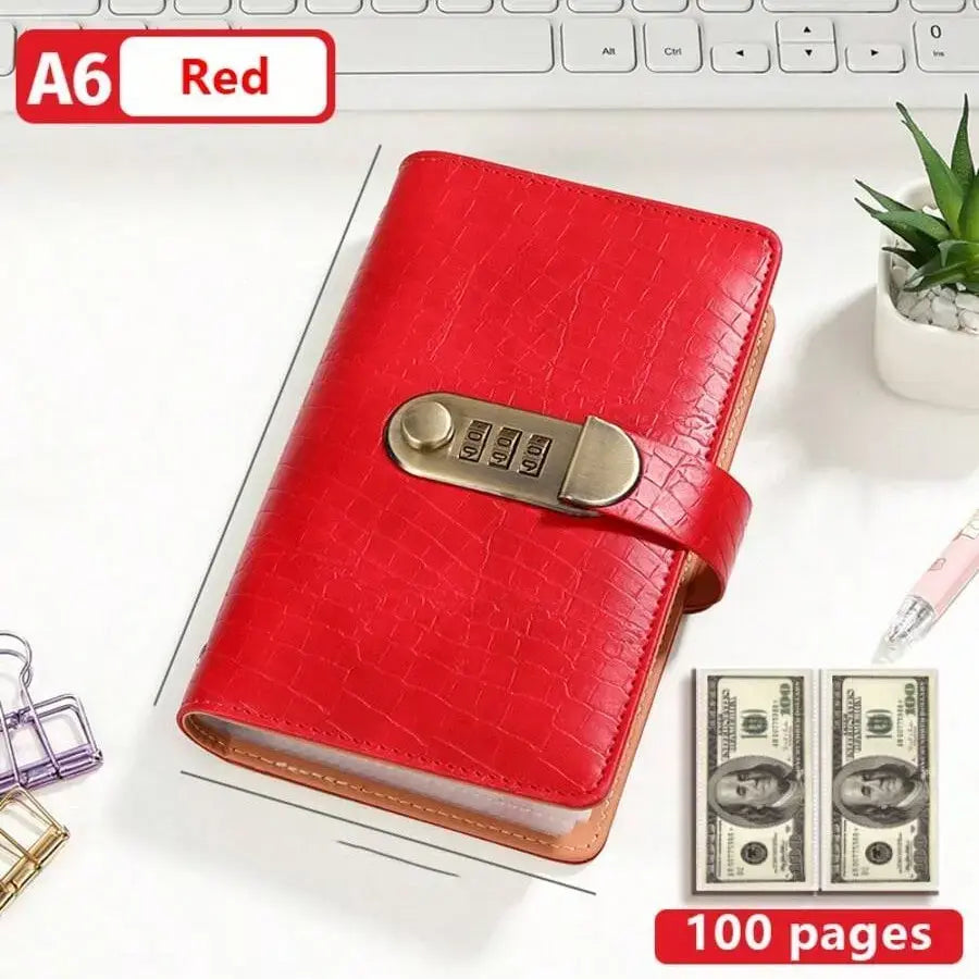 Transparent-Pocket Currency Collectors Album, Top-Grade PU Leather, Password Lock💵