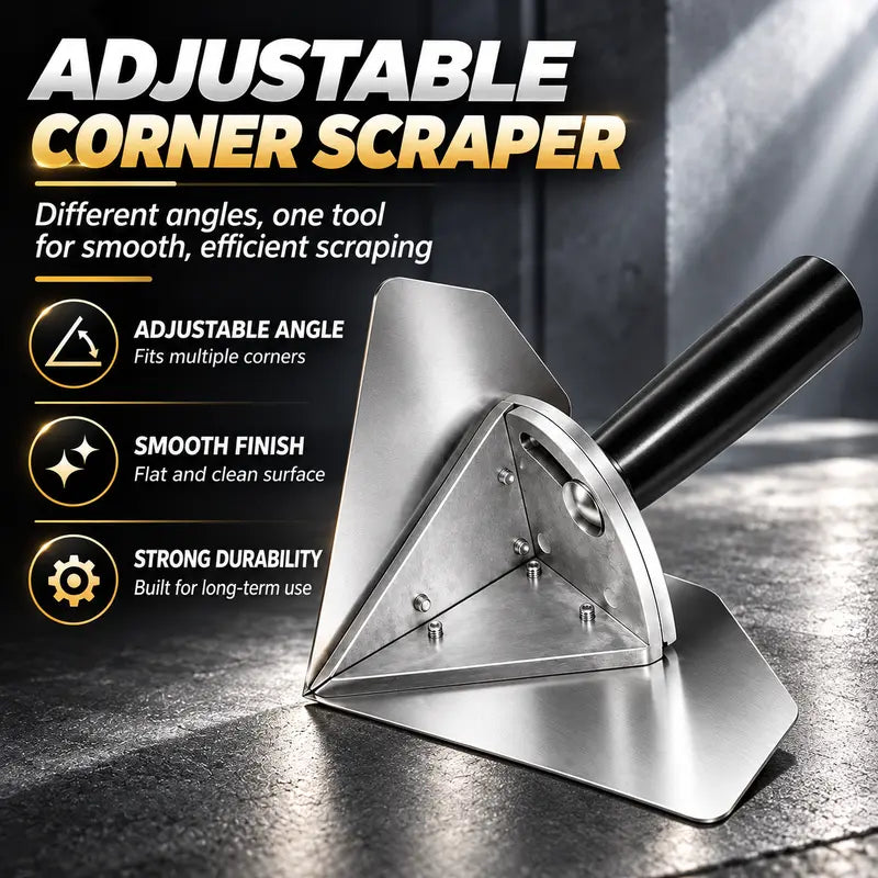 Interior Corner Finishing Trowel Stainless Steel, Silver Shaped Finishing Tool 👋