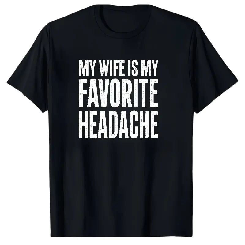 Men's Classic Shortsleeve T-Shirt,Funny 'My Wife Is My FavoriteProblem' Graphic Print👕 😂