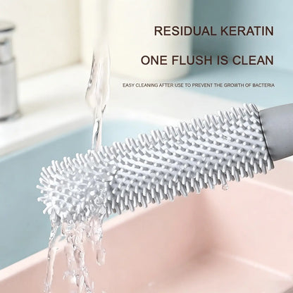 Long-Handle Silicone Soft Pedicure Tool, Shower Foot Cleaning Brush 🚿🦶