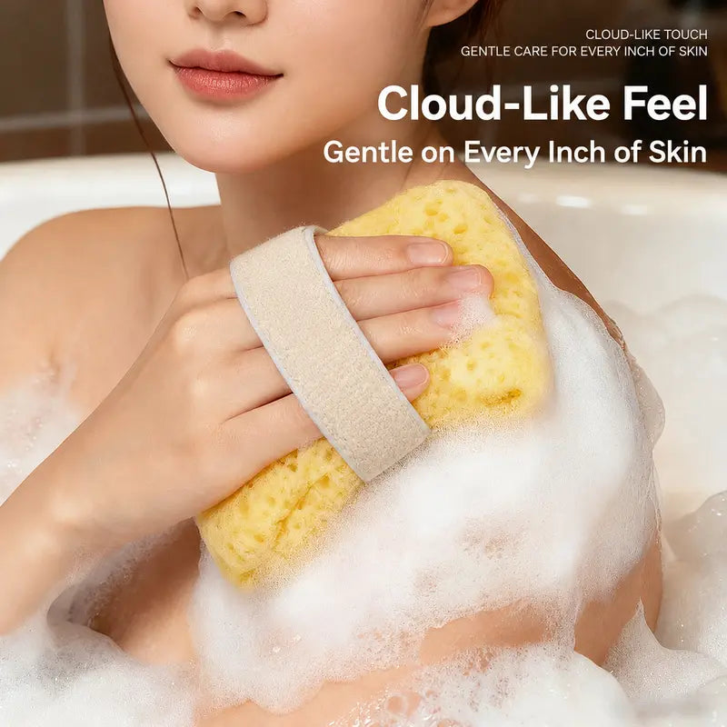 2Pcs Soft Bath Sponge with Soap Pocket,Quick Foaming Shower Scrub Sponge for Smooth Skin & Daily Body Cleaning🧼
