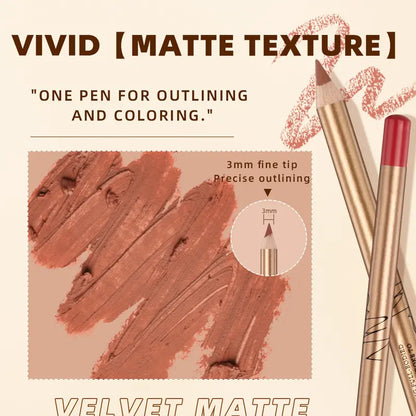 12 Pcs Matte Lip Liner Set with Sharpener, Blendable Lip Pencil💋