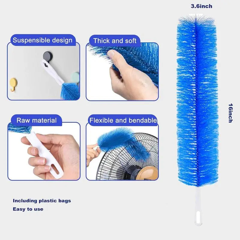 Multi-Purpose Bendable Gap Dust Cleaning Brush for Car & Household, 2 Pack🧹
