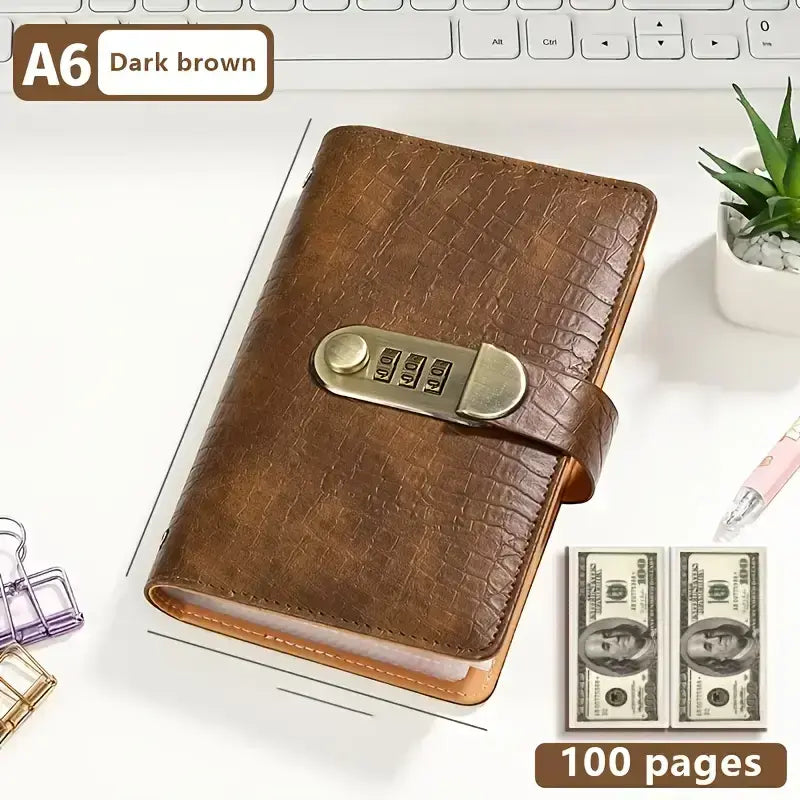 Transparent-Pocket Currency Collectors Album, Top-Grade PU Leather, Password Lock💵