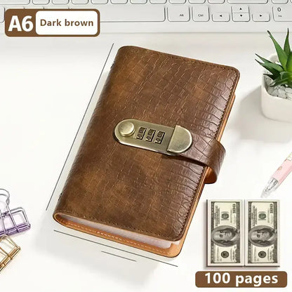 Transparent-Pocket Currency Collectors Album, Top-Grade PU Leather, Password Lock💵