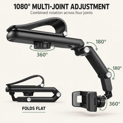 Foldable Car Phone Holder for Sun Visor, Adjustable Arm with 360° Phone Rotation 🚗📱