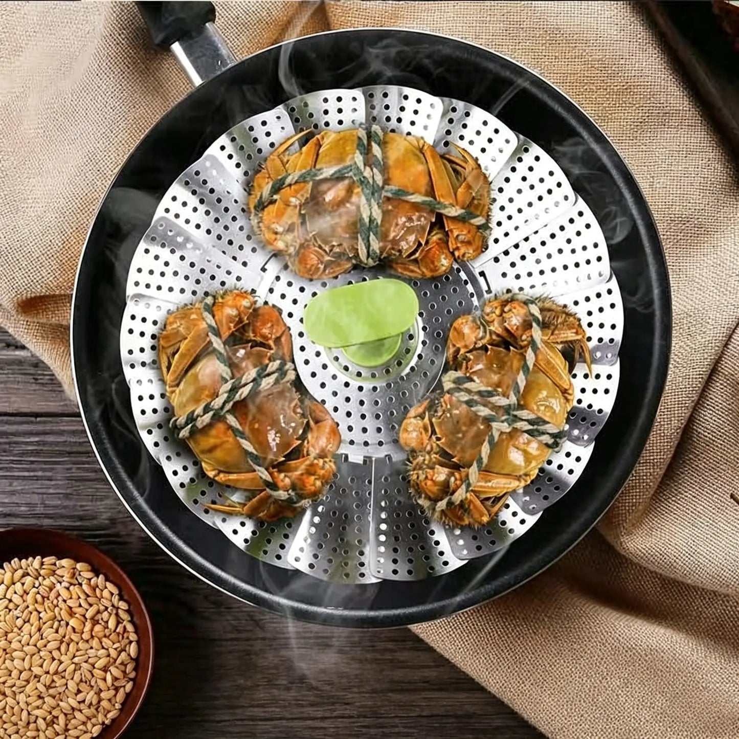 Vegetable Steamer Basket for Cooking Food, Stainless Steel Veggie Steam Basket🍲
