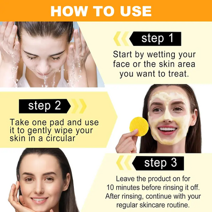 Turmeric & Kojic Acid Cleansing Pads - 20pcs NormalSkin Gentle Facial Cleanser Pads 🧖‍♀️