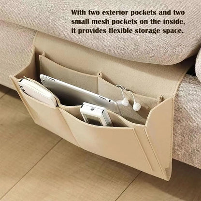 Bedside Caddy, 5 Pockets Felt Bedside Storage Organizer, Hanging Storage Organizer 🛏️