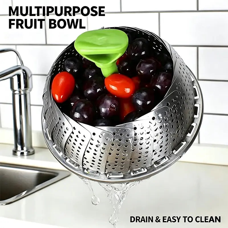 Vegetable Steamer Basket for Cooking Food, Stainless Steel Veggie Steam Basket🍲