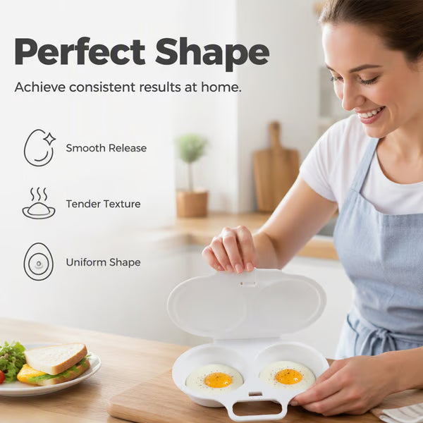 2-Pack Easy-To-Clean Microwave Omelette Maker, Multifunctional Egg Poacher, Non-Stick🍳