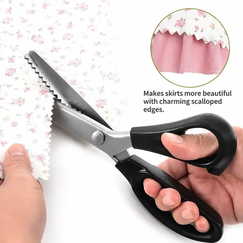 Stainless Steel Zig Zag Scissors with Serrated Teeth - Perfect for DIY Crafts✂️ ✨