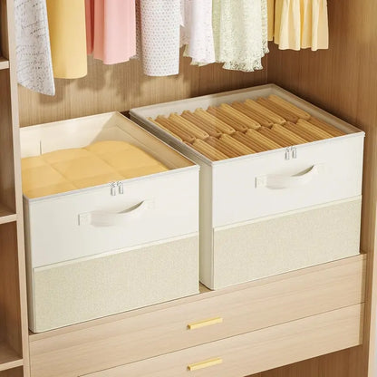 Foldable Shoe Organizer for Closet with Clear Cover, Large Stackable Shoe Storage Box✨