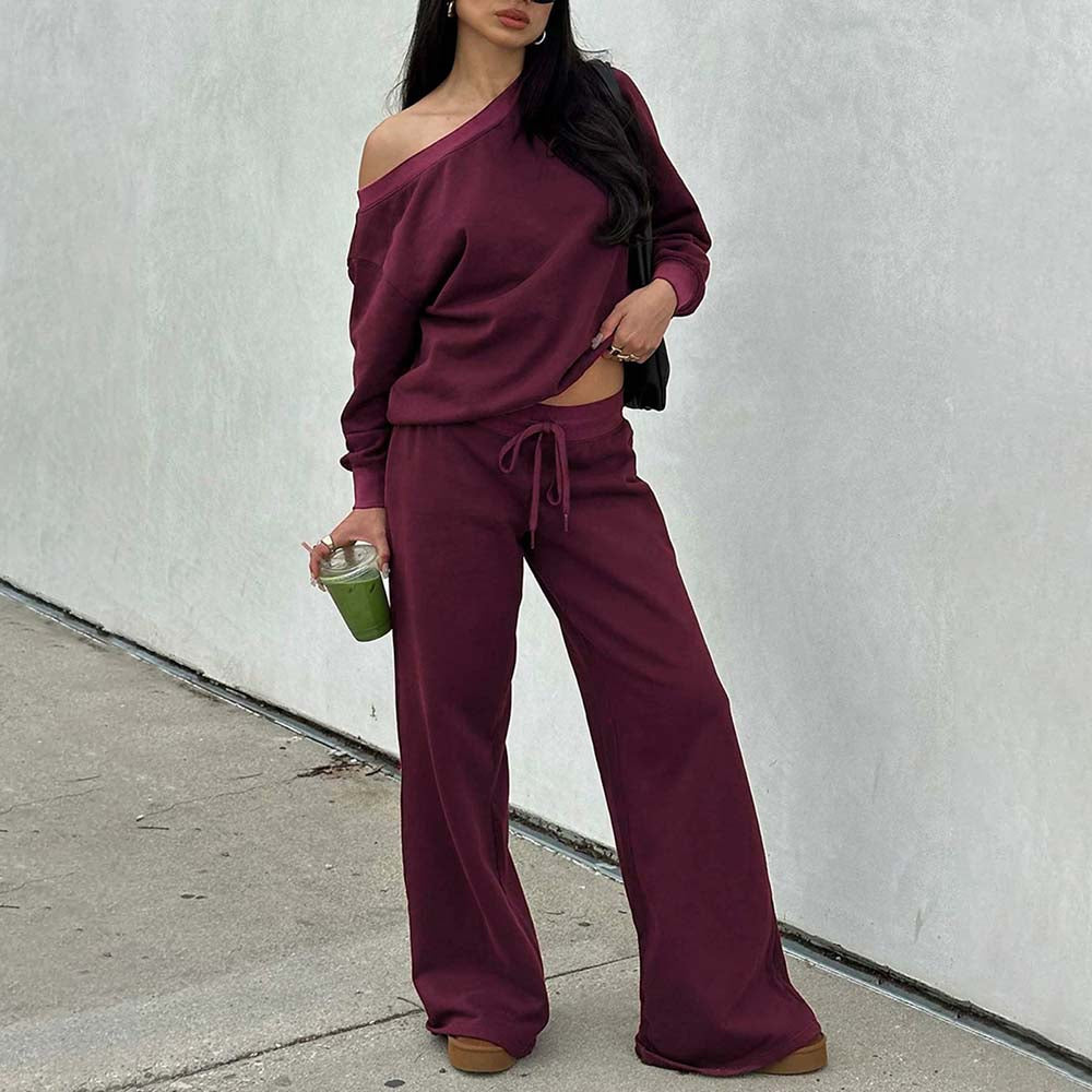 Women's Long Sleeve Jumper & Pants, 2 Piece Outfit Set, Fall Basic Sweatsuit Outfits, Clothes 🧥👖