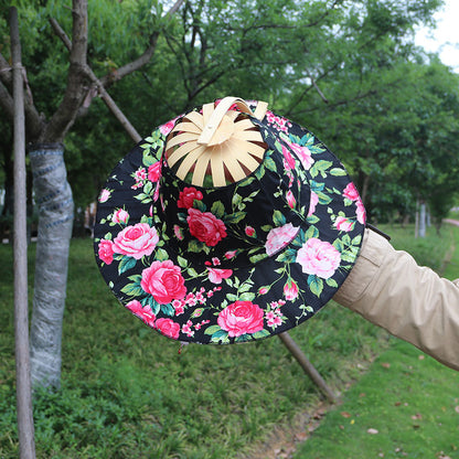 Fan Hat Bamboo Foldable Hand Fan for Sun Hat Women🌞