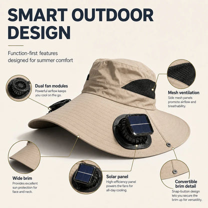 2026 Ultralight Solar Fan Sun Hat | Father's Day Gift