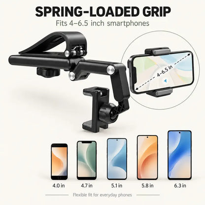 Foldable Car Phone Holder for Sun Visor, Adjustable Arm with 360° Phone Rotation 🚗📱