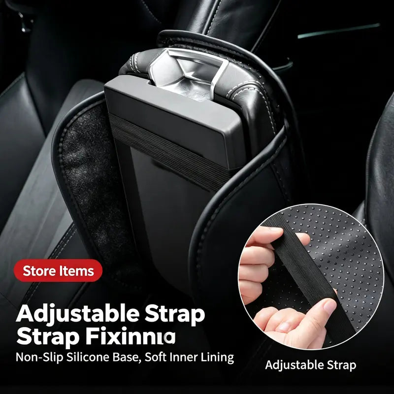 Multifunctional Car Armrest Box Cushion with Built-in Storage Bag🚙