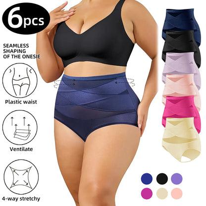 Women's Sheer Sexy High  WaistShapewear Panty,Burr basketsShaper Firm Control 💃