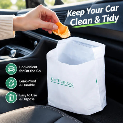 20 Counts Car Trash Bag, Self-Adhesive Vertical Disposable Cleaning Bag🗑️
