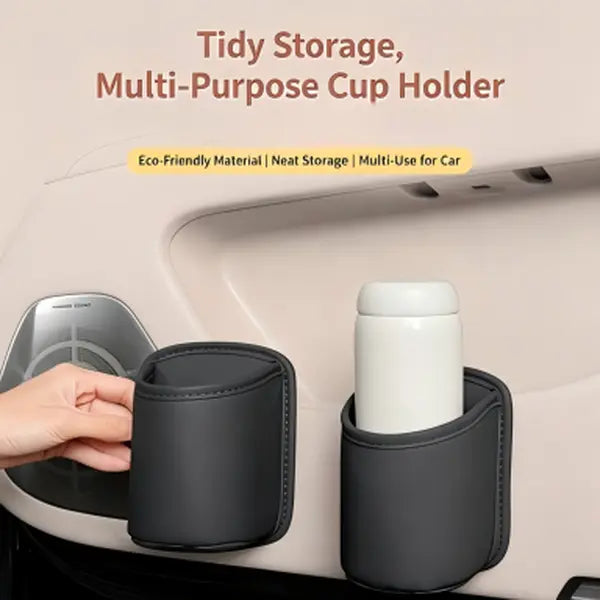 Car Cup Holder Accessory, Multi-Purpose Drink & Water Bottle Storage Pouch🚗